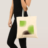 Tote Bag Graphique abstrait vert, moderne, simple, fleuri (Devant (produit))