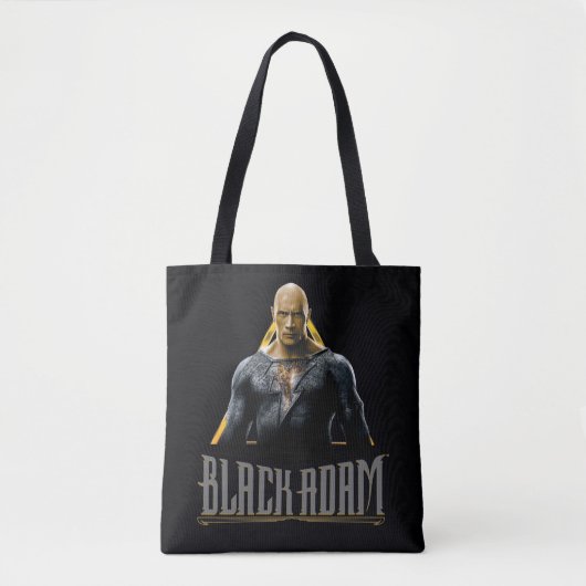 Tote Bag Graphique Caractère et nom Adam noir (Devant)