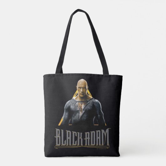 Tote Bag Graphique Caractère et nom Adam noir (Dos)