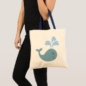 Tote Bag Graphique de baleine bleue mignonne (Devant (produit))