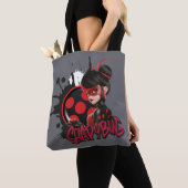 Tote Bag Graphique de caractères de Shadybug à revers Mirac (De près)