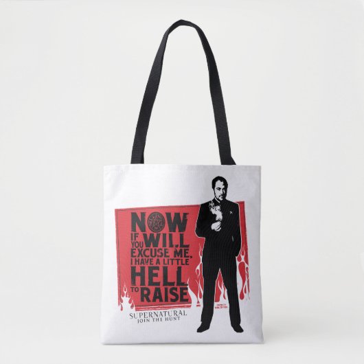Tote Bag Graphique de citation de Crowley surnaturelle (Devant)