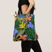Tote Bag Graphique de fleur d'Aloha de Hawaii tropical (De près)