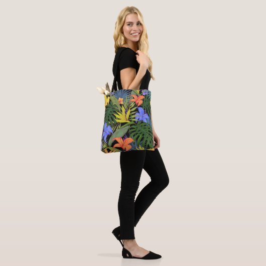 Tote Bag Graphique de fleur d'Aloha de Hawaii tropical (Sur le modèle)