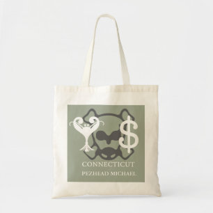 Tote Bag Graphique de glyphe Connecticut avec ID de point d