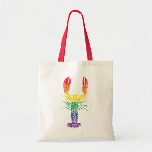 Tote Bag Graphique de homard avec Fierté Arc-en-ciel