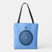 Tote Bag Graphique de navire et de boussole N (Dos)
