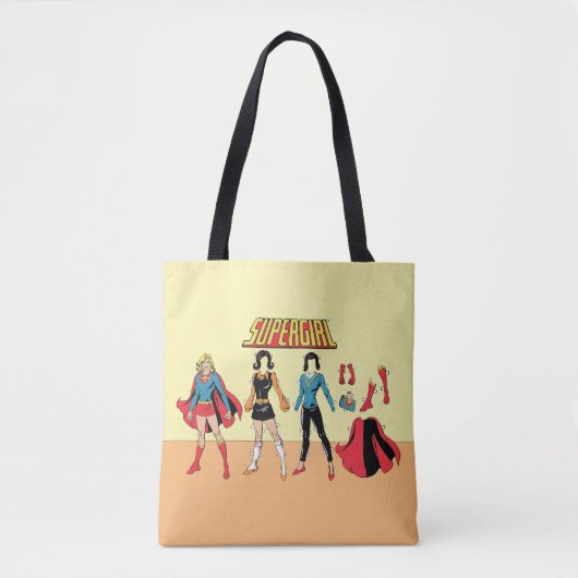 Tote Bag Graphique de poupée en papier supergirl (Devant)