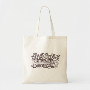 Tote Bag Graphique Débordé Et Extrêmement Dangereux - Blanc