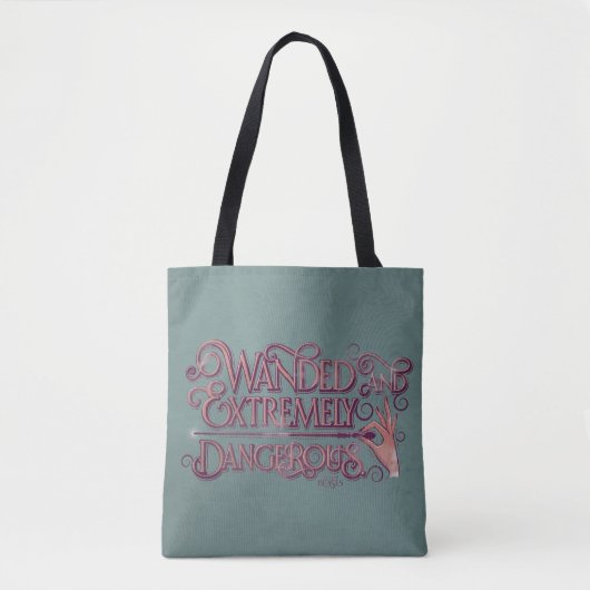 Tote Bag Graphique Débordé Et Extrêmement Dangereux - Rose (Devant)