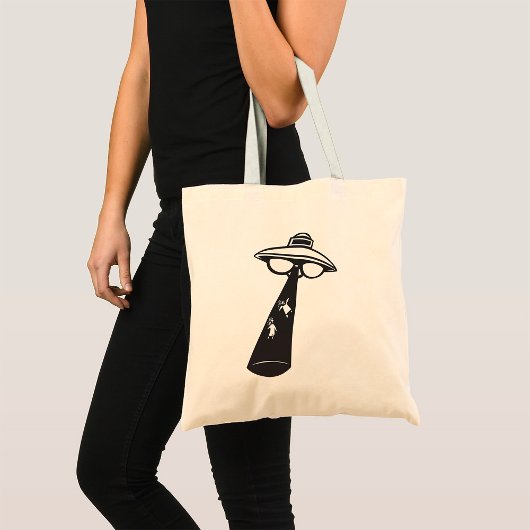 Tote Bag Graphique d'enlèvement d'ovni rétro Alien Sci-Fi