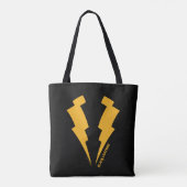 Tote Bag Graphique des boulons de foudre noirs (Dos)