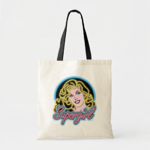 Tote Bag Graphique des lumières de Neon Retro Supergirl