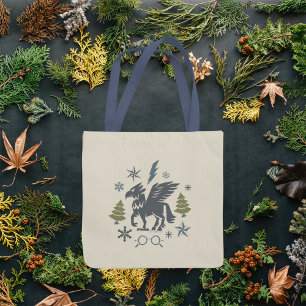 Tote Bag Graphique d'hiver de Buckbeak de vacances