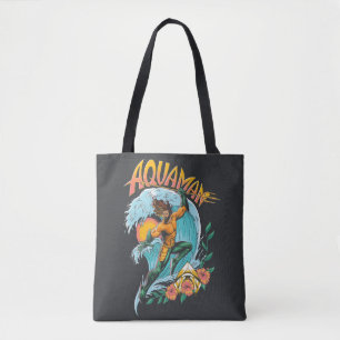 Tote Bag Graphique du Surf de levage Aquaman et Trident