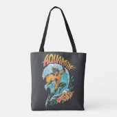 Tote Bag Graphique du Surf de levage Aquaman et Trident (Dos)