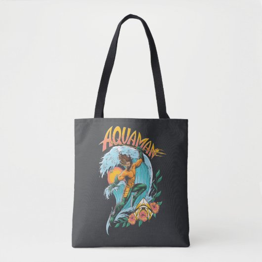 Tote Bag Graphique du Surf de levage Aquaman et Trident (Devant)