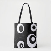 Tote Bag graphique rond noir et blanc (Devant)