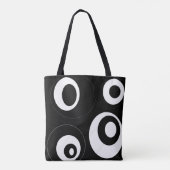 Tote Bag graphique rond noir et blanc (Dos)