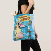 Tote Bag Graphique souriant de vache et de poulet (De près)