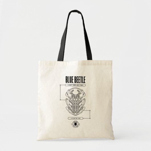Tote Bag Graphique technique du scarabée bleu (Devant)
