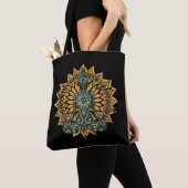Tote Bag Graphique Zen Pose de Lotus de Yoga (De près)