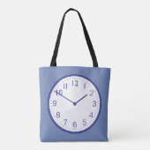 Tote Bag Graphiques de papeterie et d'horloge (Dos)