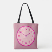 Tote Bag Graphiques de papeterie et d'horloge (Dos)