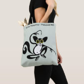 Tote Bag Graphisme AYE-AYE - Primate - Lemur- Wildlife Gree (De près)