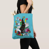 Tote Bag Graphisme coloré de Noël de Grinch (De près)