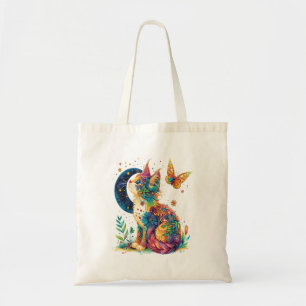 Tote Bag Graphisme De Chat Avec Cute Kitty Visage Animal Po