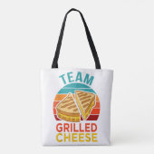 Tote Bag Graphisme de l'amoureux du sandwich au fromage gri (Dos)