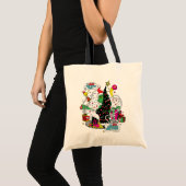 Tote Bag Graphisme de Noël coloré de Grinch (Devant (produit))