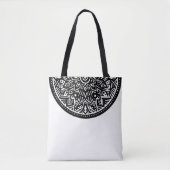 Tote Bag graphisme demi-cercle aztèque (Devant)