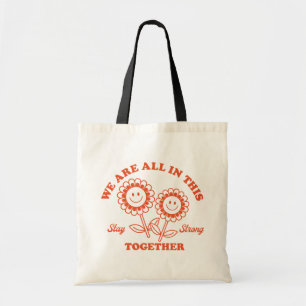 Tote Bag Graphisme Fleur Joyeux Retro