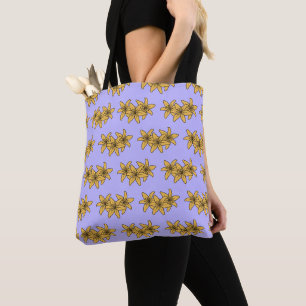Tote Bag Grappe de lis de dessin animé jaune