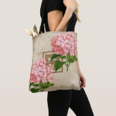 Tote Bag Grappes d'hortensia rose II (De près)