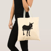Tote Bag Gras Donkey Silhouette ferme animal (Devant (produit))