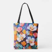 Tote Bag Gras Pop Art California Poppies (Dos)