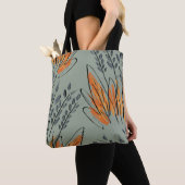Tote Bag Grass croisé brut Design ethnique (De près)