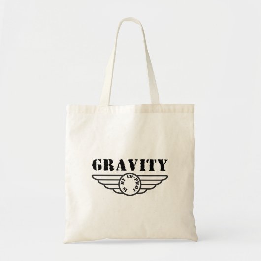 Tote Bag Gravity est mon co-pilote Cool de physique Enseign (Devant)