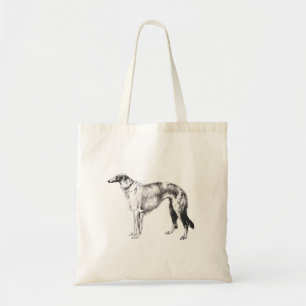 Tote Bag Gravure à l'eau-forte de Martynow de barzoï