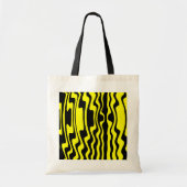 Tote Bag Gravure - Noir et Jaune (Devant)