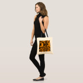 Tote Bag Gravure - Noir et orange (Devant (modèle))