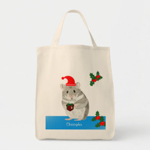 Tote Bag Gray Hamster garçons personnalisés Noël