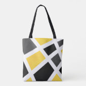 Tote Bag Gray jaune noir Géométrique (Dos)