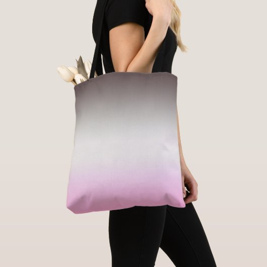 Tote Bag Gray rose ombre (De près)