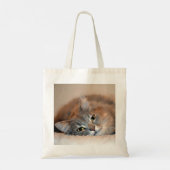 Tote Bag Gray, Tan, White Long-Haired Chat par Shirley Tayl (Dos)