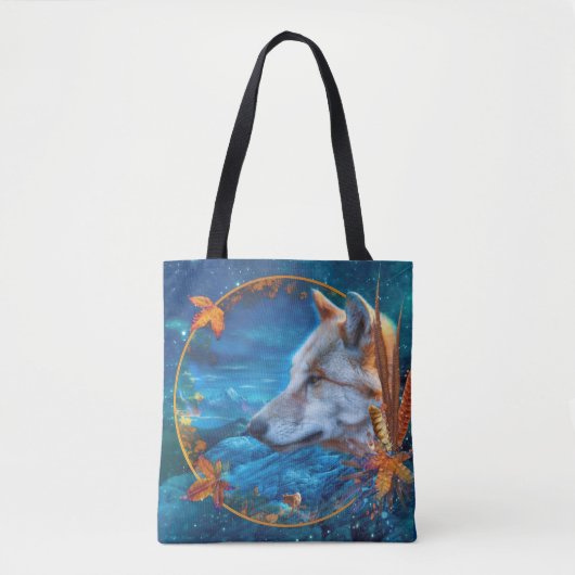 Tote Bag Gray Wolf LA GRANDE QUÊTE (Devant)