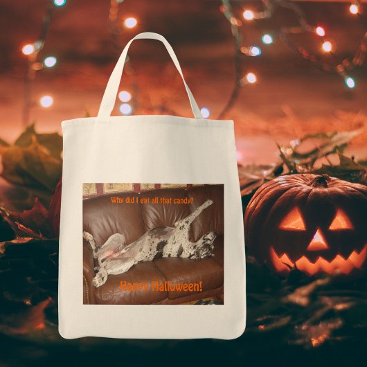 Tote Bag Great Dane Ate Too Much Halloween